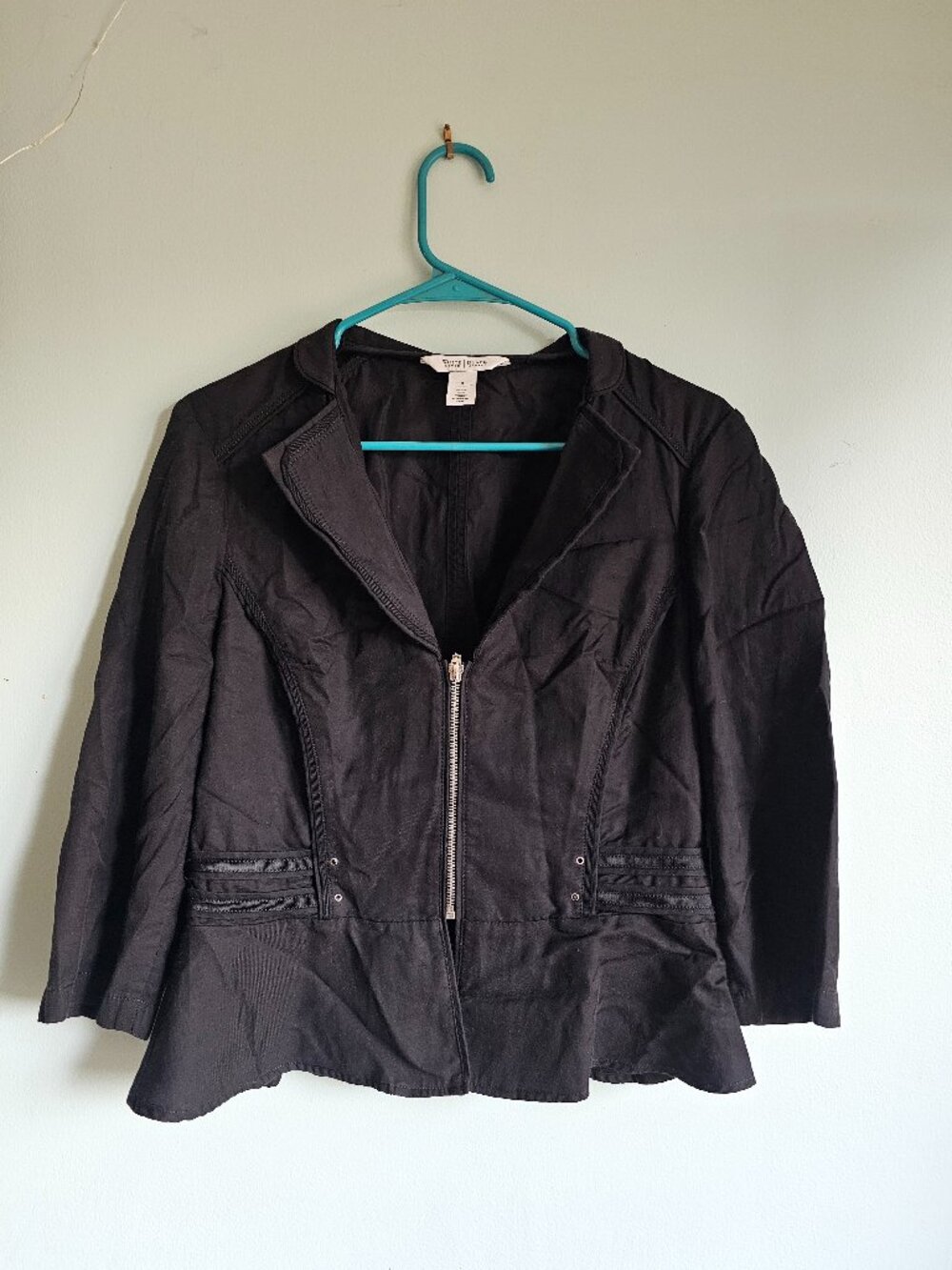 White House Black Market Military Core Zip Jacket Size 8